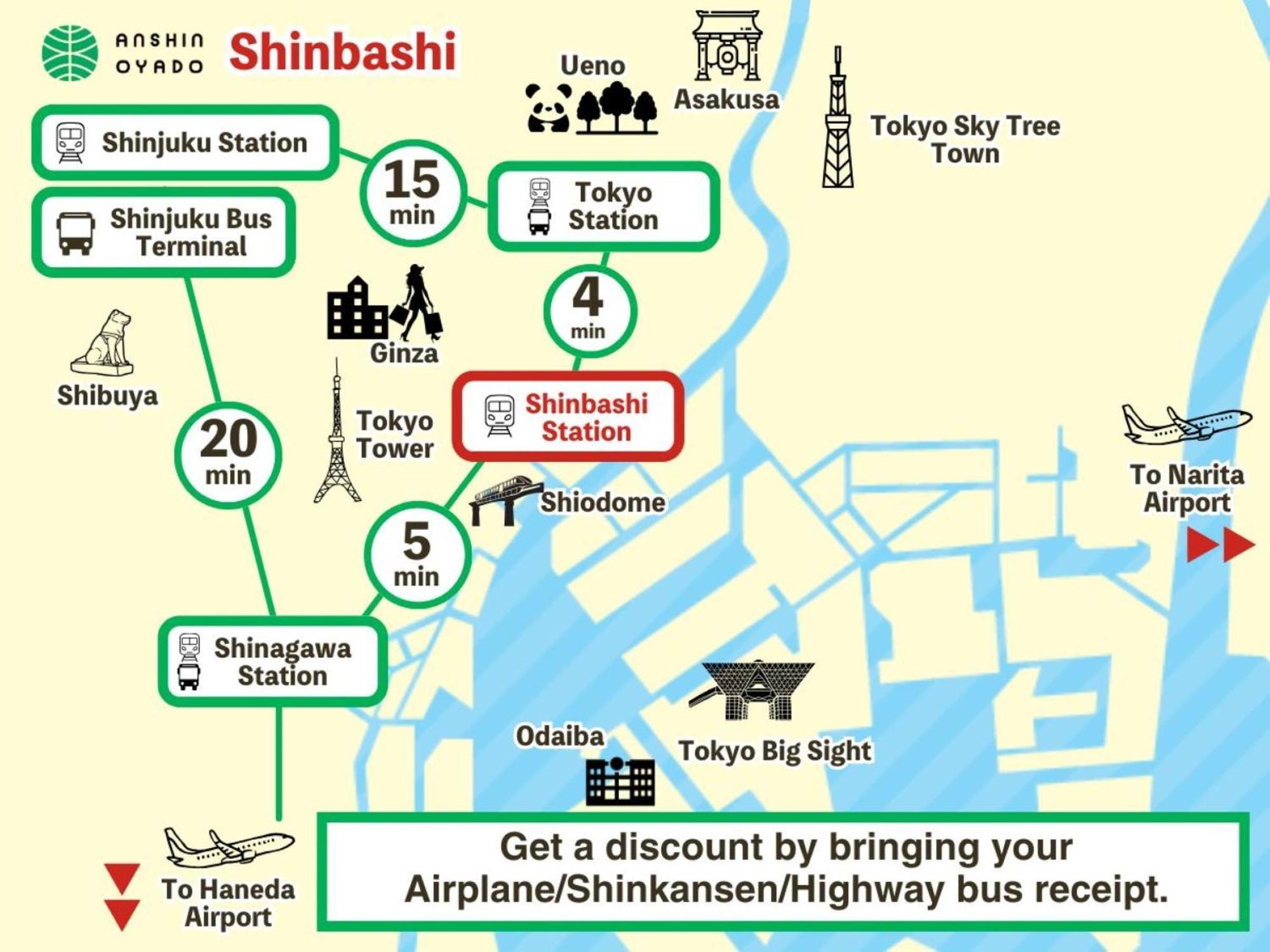 Anshin Oyado Ginza Shimbashi Station - For Men Prefektura Tokio